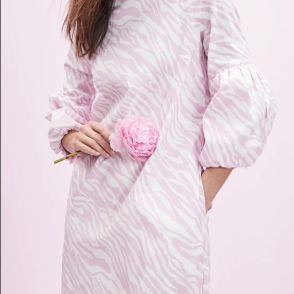 Chico Balloon Sleeve Midi Dress, Size 1, Lavender Blush Color